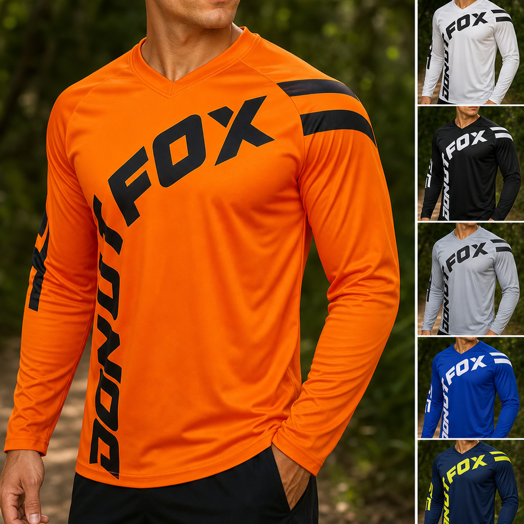 Mountain Biking Clothes - Camisa de Ciclismo Masculina de Manga